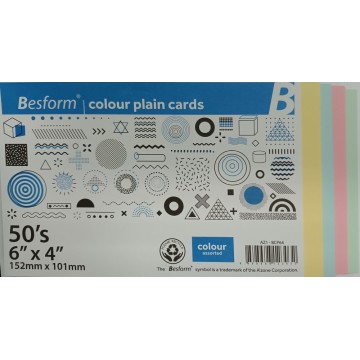 Besform Colour Plain Cards (6