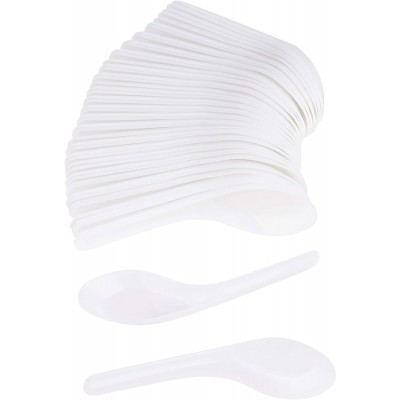 Plastic Chinese Soup Spoon 100's White