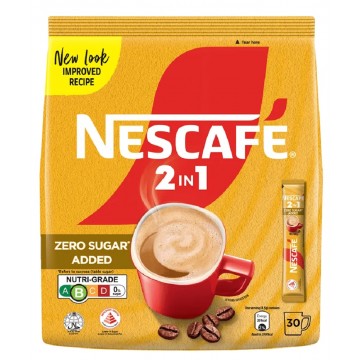 Nescafe 2-in-1 Zero Sugar Added Instant Coffee 8.5g ( 30 Sachets )