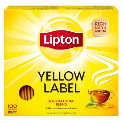 Lipton Yellow Label Tea in Enveloped Tea Bags ( 100 Bags ) 2g