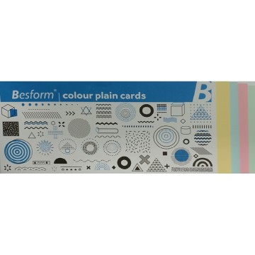 Besform Colour Plain Cards (8
