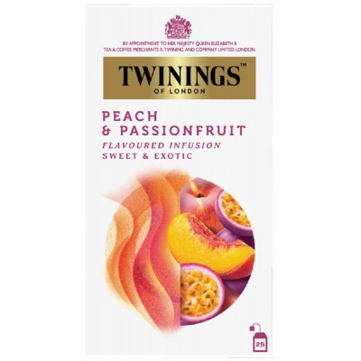 Twinings Peach & Passionfruit Infusion Tea In Enveloped Bag (25 Bags) 2g