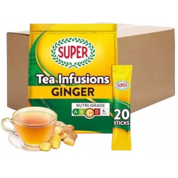 Super Ginger Tea (24 Packs, 20 Sachets Each)