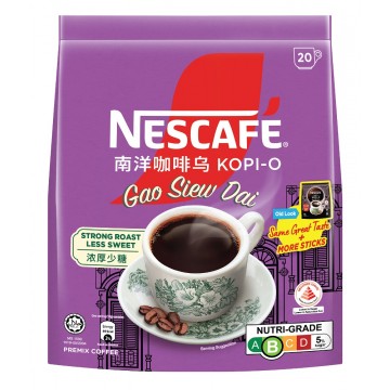 Nescafe Kopi-O Gao Siew Dai Coffee 14g (24 Packs, 20 Sachets Each)