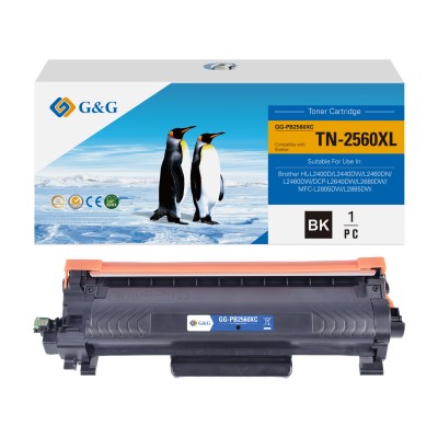 G&G Compatible Toner for Brother TN-2560XL