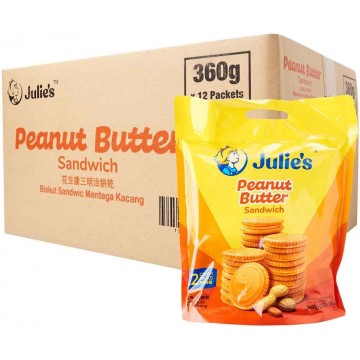 Julie's Peanut Butter Sandwich Biscuits (12 Packets) 360g Julie's Peanut Butter Sandwich Biscuits (12 Packets) 360g