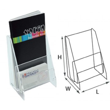 STZ Acrylic 2-Tier Brochure Holder DL Vertical