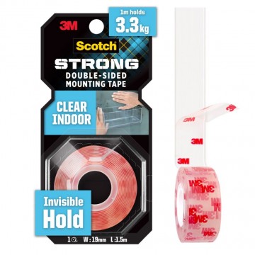 3M Scotch Permanent Mounting Tape (19mm x 1.5m) Clear 3M Scotch Permanent Mounting Tape (19mm x 1.5m) Clear