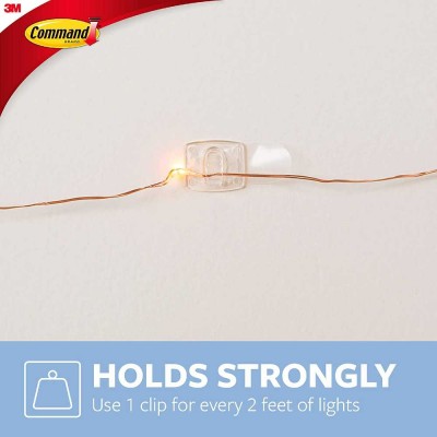 3M Command 17026CLR Damage-Free Hanging Clear Decorating Clips