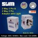 SUM 4-Way Multi Adapter w/Neon Light - 2