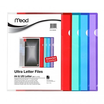 Mead Translucent PP L-Shape Folder (10 Folders) A4 (2 Colour Each) Mead Translucent PP L-Shape Folder (10 Folders) A4 (2 Colour Each)