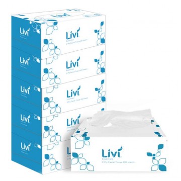 Livi 2-Ply Facial Tissue Box (40 Boxes) 200 Sheets Livi 2-Ply Facial Tissue Box (40 Boxes) 200 Sheets