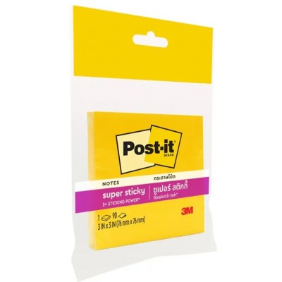 3M Post-it Notes 654-1SS3Y Neon Yellow ( 3"x3" )