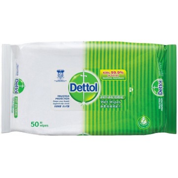 Dettol Anti-Bacterial Wet Wipes (50 Wipes)