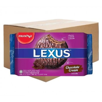 Munchy's Lexus Sandwich Calcium Crackers - Choco Coated Chocolate (12 packets) 190g