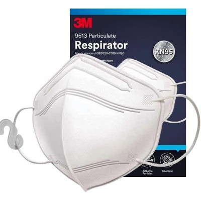 3M 9513 Respirator KN95 (20 Masks) White