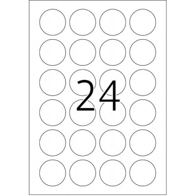 Herma Removable White Round Label 100'S (40mm, 60mm, 85mm)