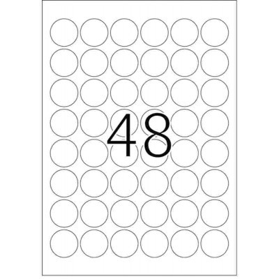 Herma Removable White Round Label 25'S (10mm, 20mm, 30mm)