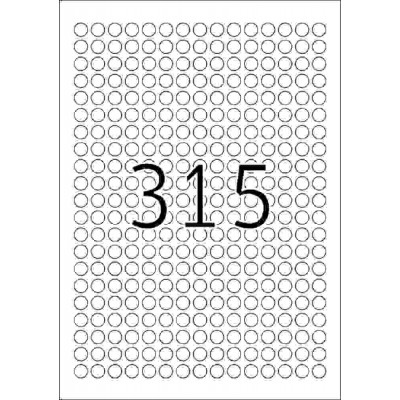 Herma Removable White Round Label 25'S (10mm, 20mm, 30mm)