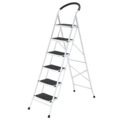 6-Step Foldable Steel Ladder w/Grip
