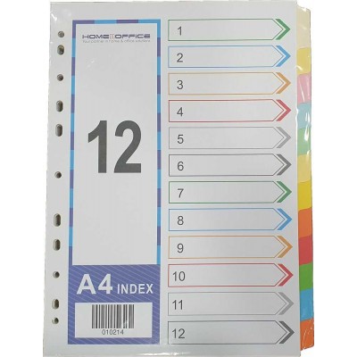 Paper Divider 12-Colour (4 Sets) 120gsm A4