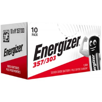 Energizer 357/303 Battery (10 Batteries) 1.5V