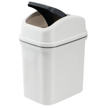 Plastic Flip Lid Waste Bin (226 x 167 x 300mm) 5L