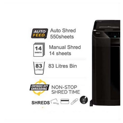 Fellowes Autofeed Shredder AutoMax-550C Cross Cut 550 Sheets