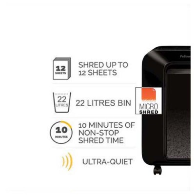 Fellowes LX201 Powershred Personal Shredder Micro Cut 12 Sheets