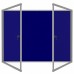 Enclosed Felt Noticeboard w/Open Acrylic Door & Lock (90 x 120cm) Aluminium Frame - 1