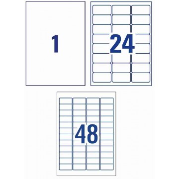 Avery Polyester Heavy-Duty White Labels 20'S (1-48)