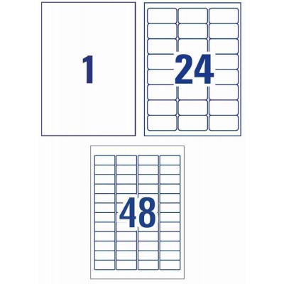 Avery Polyester Heavy-Duty White Labels 20'S (1-48)