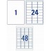 Avery Polyester Heavy-Duty White Labels 20'S (1-48) - 1
