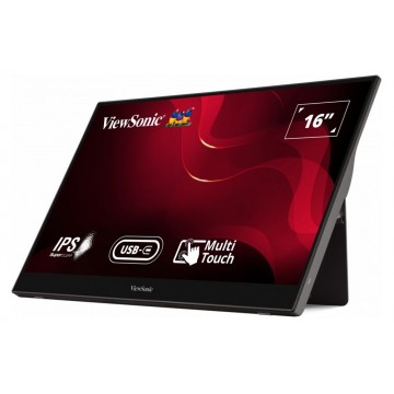 ViewSonic Portable USB-C Full HD IPS-Panel TD1655 Business Touch Monitor 16