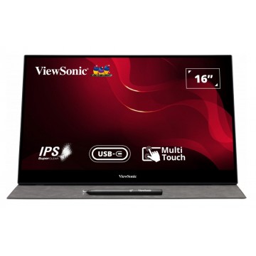 ViewSonic Portable USB-C Full HD IPS-Panel TD1655 Business Touch Monitor 16