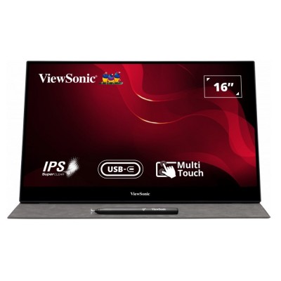ViewSonic Portable USB-C Full HD IPS-Panel TD1655 Business Touch Monitor 16"