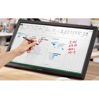 ViewSonic Ergonomic Full HD VA-Panel TD2423 Business Infrared Touch Monitor 24"