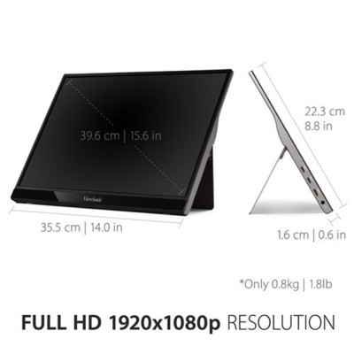 ViewSonic Portable USB-C Full HD IPS-Panel VG1655 Business Monitor 16"