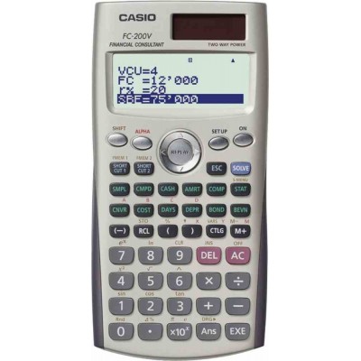 Casio Financial Calculator FC-200V 10+2 Digits