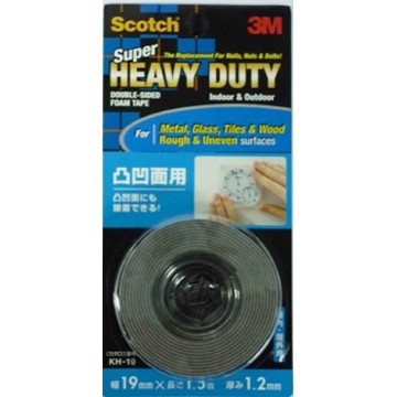 3M Scotch Super Heavy Duty Double-Sided Foam Tape KH-19 (19mm x 1.5m) Rough & Uneven Surfaces