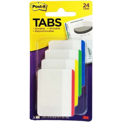 3M Post-it Tabs 686F-1 (2" x 1.5") Flat 4-Colour