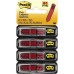 3M Post-it Flags 684-RDSH (0.5" x 1.7") Sign Here Red - 1