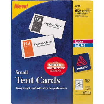 Avery Small Tent Cards 160'S (2