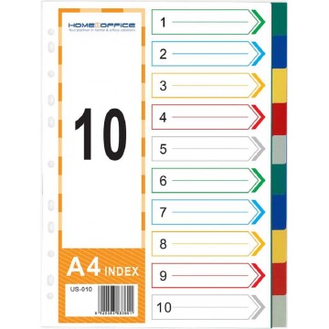 HnO PP Index Divider (10 Colour) A4 HnO PP Index Divider (10 Colour) A4
