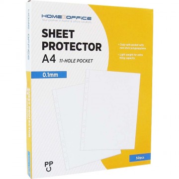 HnO 11-Hole Sheet Protector 0.10mm 50’S A4 Clear HnO 11-Hole Sheet Protector 0.10mm 50’S A4 Clear