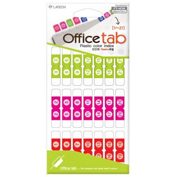 Latech 1-21 Office Tab 4'S (10 x 44mm) Latech 1-21 Office Tab 4'S (10 x 44mm)