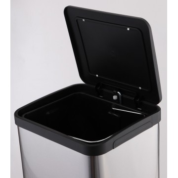 Stainless Steel Waste Bin w/Pedal (26.0 x 25.5 x 49.5cm) 15L