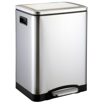 Stainless Steel Waste Bin w/Pedal (40.0 x 33.0 x 52.0cm) 30L
