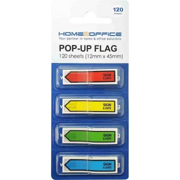 HnO Pop-Up Flags (0.5" x 1.7") 4-Colour Sign & Date HnO Pop-Up Flags (0.5" x 1.7") 4-Colour Sign & Date
