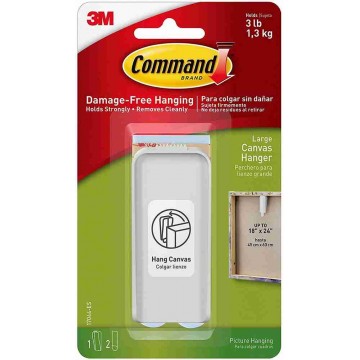 3M Command 17044-ES Damage-Free Picture Hanging Canvas Hanger Large 1.3kg